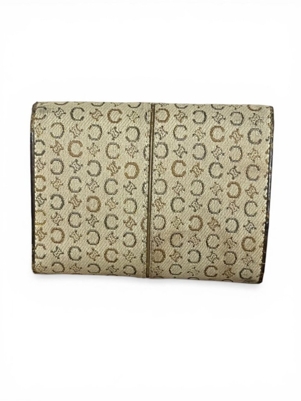 Celine Macadam Canvas Womens Wallet With Metal Logo Accent Beige & Brown - Picture 4 of 9